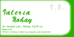 valeria mohay business card