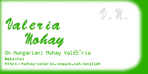 valeria mohay business card